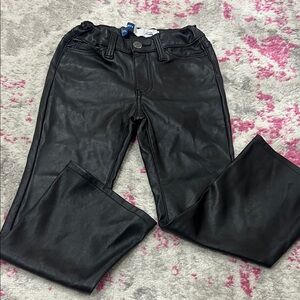 Black Faux Leather Pants girls size 6